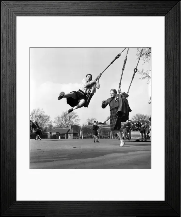 Framed Print : Children at Myatts Park Camberwell. March 1953 D989-002 Framed Print : Children at Myatts Park Camberwell. March 1953 D989-002