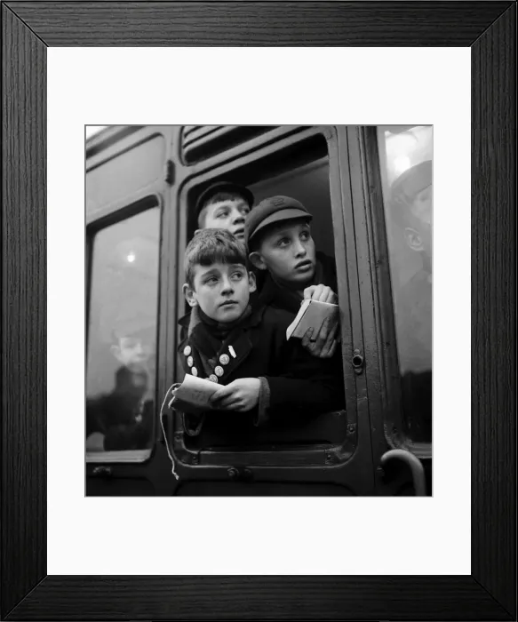 Framed Print : Train Spotters. Bill Flitter and Friends. January 1953 D97