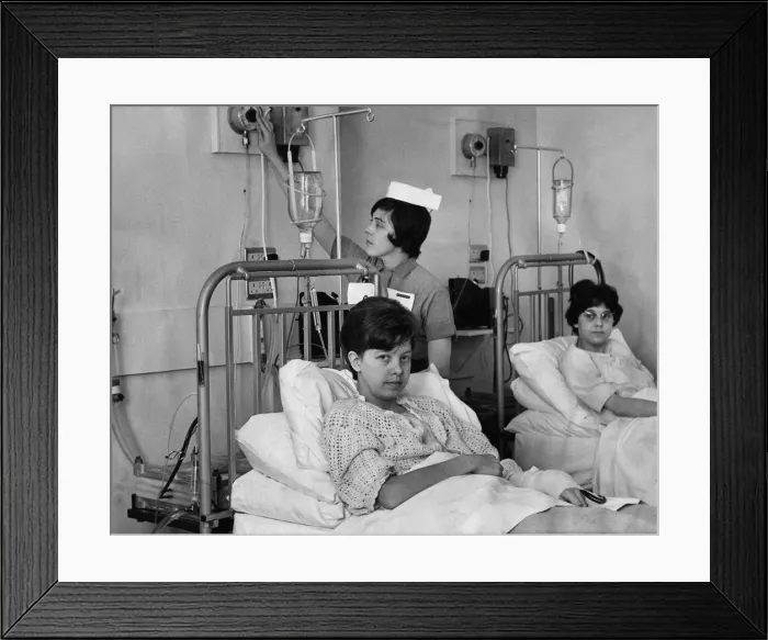 Framed Print : Two young mothers back in a Newcastle hospital last night to enjoy a life-saving Framed Print : Two young mothers back in a Newcastle hospital last night to enjoy a life-saving