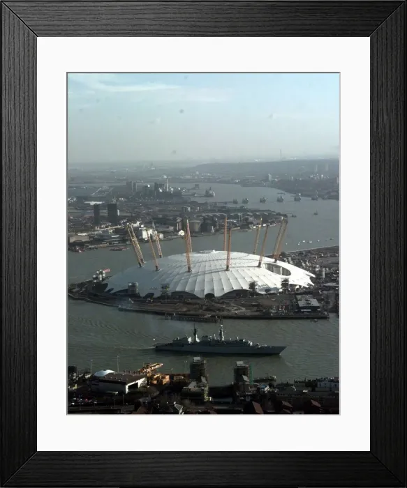 Framed Print : The HMS London is visiting London for the last time before being decomitioned The ship