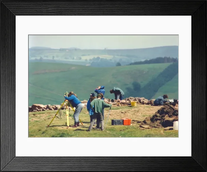 Framed Print : Archaeologists at work at a dig in the Breamish Valley, Northumberland Framed Print : Archaeologists at work at a dig in the Breamish Valley, Northumberland