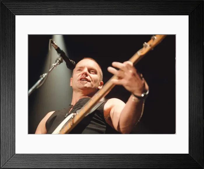 Framed Print : Sting on stage at the Newcastle Arena Framed Print : Sting on stage at the Newcastle Arena