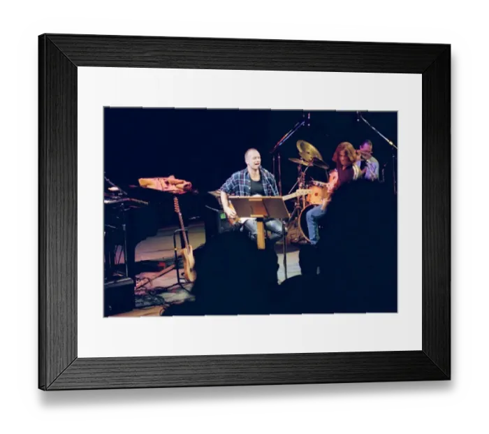 Framed Print : Superstar Sting plays a concert to Newcastle College students and chats to Dan Jazz