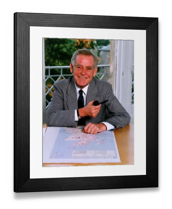 Framed Print : Television Magnus Magnusson seen here at home. January 1998