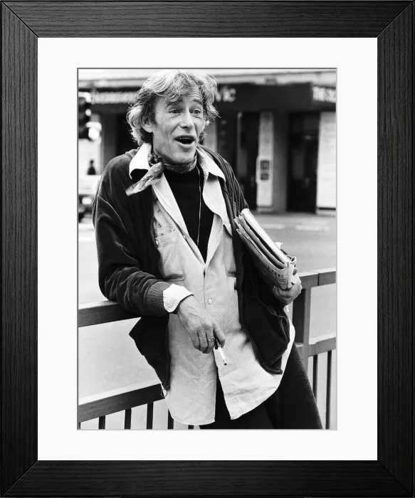 Framed Print : Peter O Toole actor outside the Old Vic theatre in London