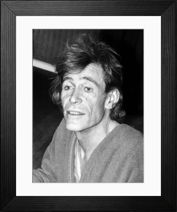 Framed Print : Peter O Toole September 1980 In his dressing gown the morning after he played