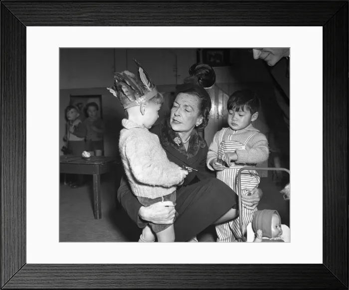 Framed Print : Lady Mountbatten visiting Tyneside to launch a new Naval Frigate 1955 Framed Print : Lady Mountbatten visiting Tyneside to launch a new Naval Frigate 1955