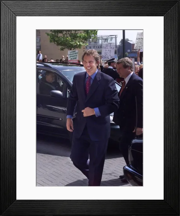 Framed Print : Prime Minister Tony Blair visits Tyneside Framed Print : Prime Minister Tony Blair visits Tyneside