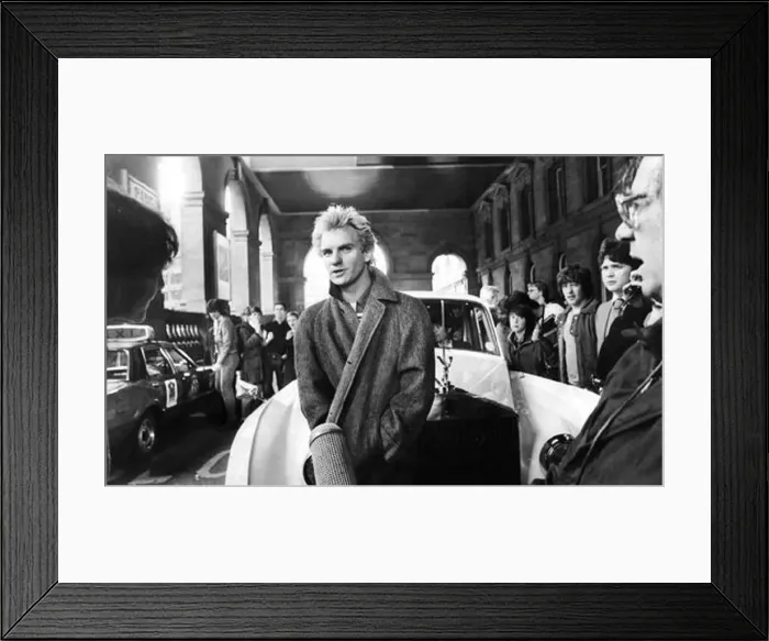 : A picture of Sting (Gordon Sumner) of The Police at Newcastle Central Station in 1980 : A picture of Sting (Gordon Sumner) of The Police at Newcastle Central Station in 1980