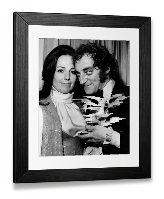 Framed Print : Marty Feldman Comedian with his wife Lauretta at the 1968 Awards of the Guild of