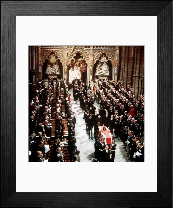 Framed Print : Funeral of Earl Mountbatten in Westminster Abbey Framed Print : Funeral of Earl Mountbatten in Westminster Abbey
