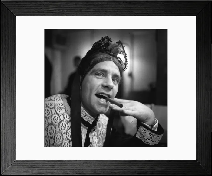 Framed Print : Norman Wisdom 1958 as Charleys Aunt for new musical version