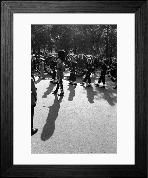 Framed Print : Earl Mountbatten Funeral 1979 soldiers parade by the coffin Framed Print : Earl Mountbatten Funeral 1979 soldiers parade by the coffin