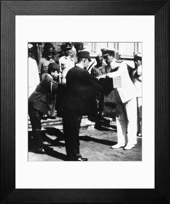 Framed Print : Supreme Allied Commander Earl Lord Mountbatten accepts the japanese surrender Framed Print : Supreme Allied Commander Earl Lord Mountbatten accepts the japanese surrender