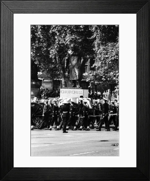 Framed Print : Earl Mountbattens Funeral, Sep 1979 The coffin being transported past Winston Framed Print : Earl Mountbattens Funeral, Sep 1979 The coffin being transported past Winston