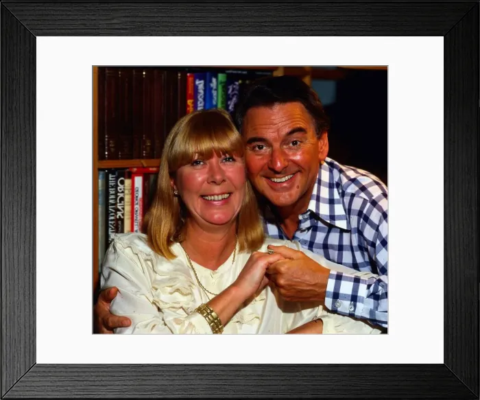 Framed Print : Bob Monkhouse with his wife Jackie November 1983