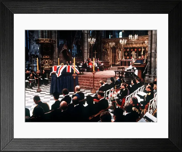 Framed Print : The funeral of Earl Mountbatten the uncle of Queen Elizabeth British Monarch Framed Print : The funeral of Earl Mountbatten the uncle of Queen Elizabeth British Monarch