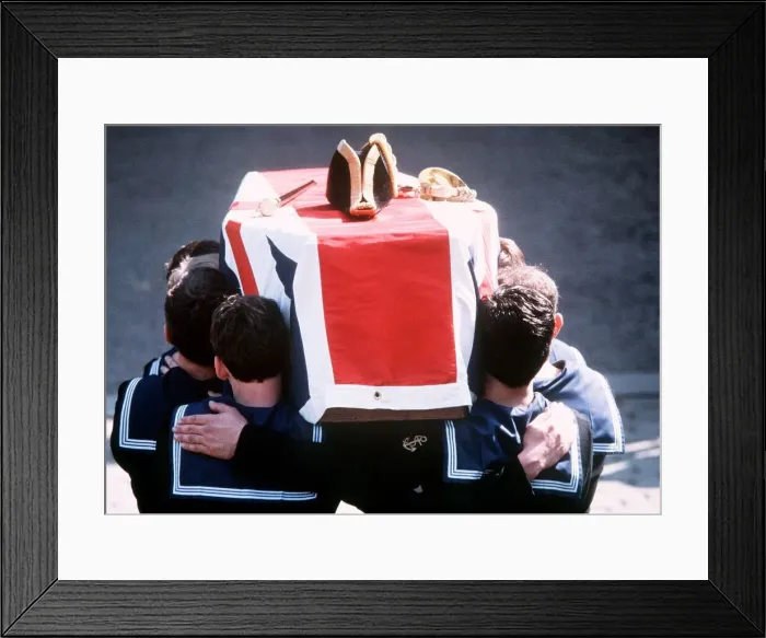 Framed Print : Funeral of Earl Mounbatten the Earl of burma