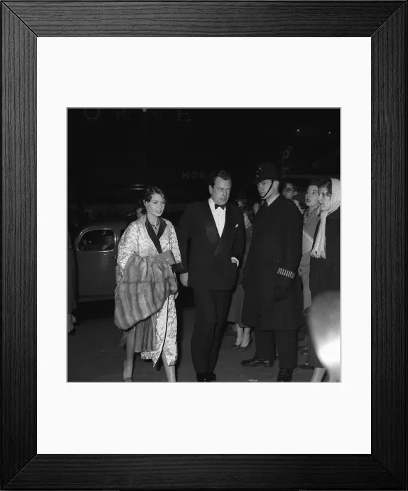 Framed Print : Marquis of Milford Haven 1958 with Eva Bartok at premiere of ballet