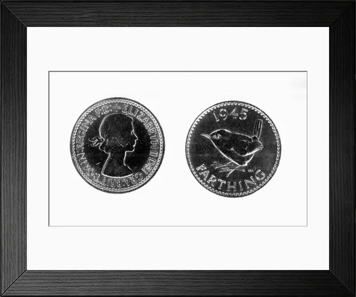 Framed Print : Farthing Coin 1945 Framed Print : Farthing Coin 1945