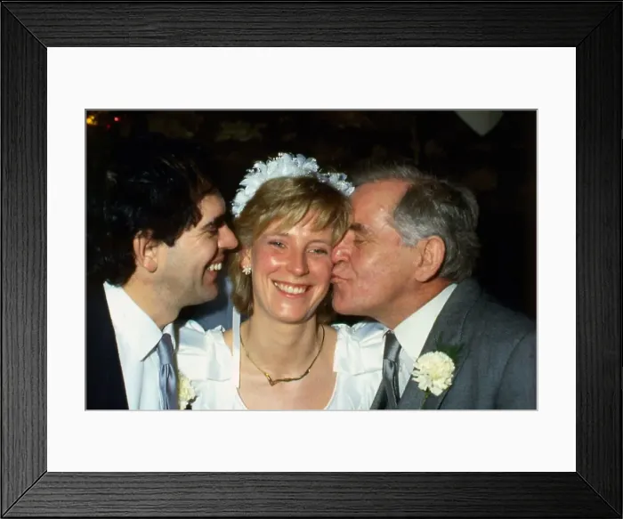 Framed Print : TV Presenter Magnus Magnusson seen here at his daughters Margaret Magnusson wedding to Framed Print : TV Presenter Magnus Magnusson seen here at his daughters Margaret Magnusson wedding to