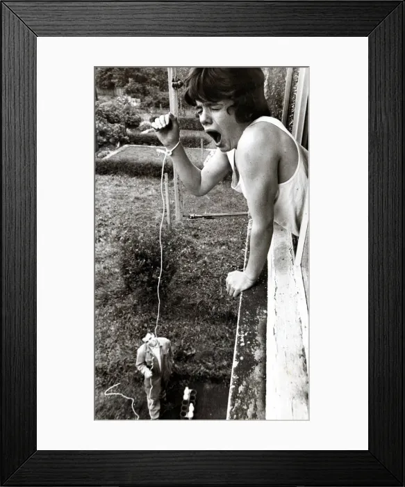 Framed Print : Unusual early wake up call - Milkman Willie McLean has an unusual method of waking up his Framed Print : Unusual early wake up call - Milkman Willie McLean has an unusual method of waking up his