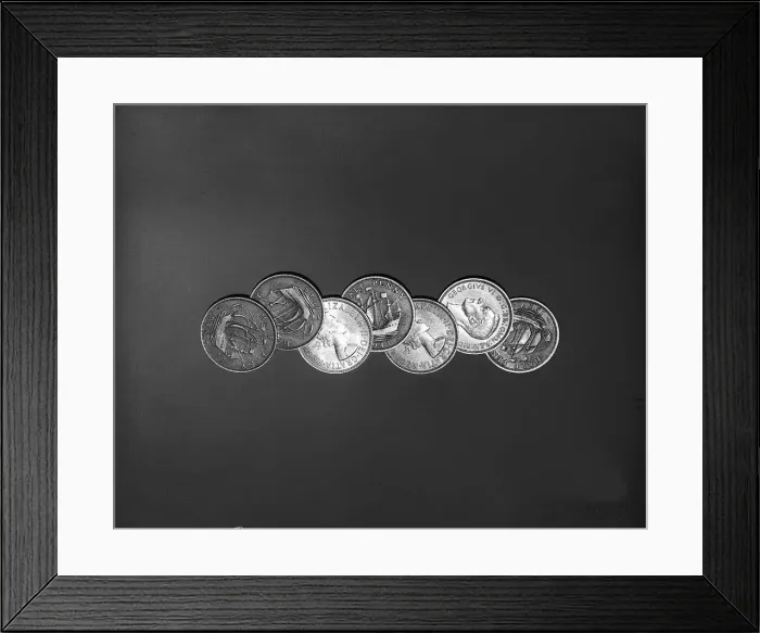 Framed Print : Coins Half Pennies Framed Print : Coins Half Pennies