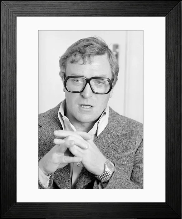Framed Print : Actor Michael Caine seen here during an interview with the Reveille newspaper during Framed Print : Actor Michael Caine seen here during an interview with the Reveille newspaper during