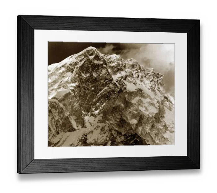Framed Print : The Three Peaks of Mount Nuptse in the Himalayas - May 1974 taken from 16