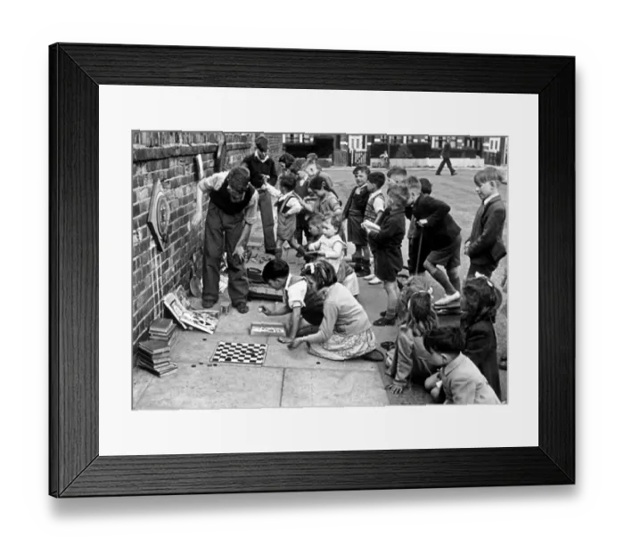 Framed Print : Roy Hancock and Donald Baker run sideshows in the streets of Ashford to collect money for Framed Print : Roy Hancock and Donald Baker run sideshows in the streets of Ashford to collect money for