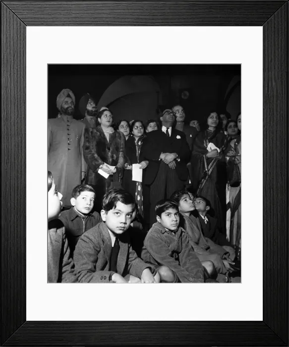 Framed Print : Mr. Krishan, High Commissioner, reads the proclamation at India House