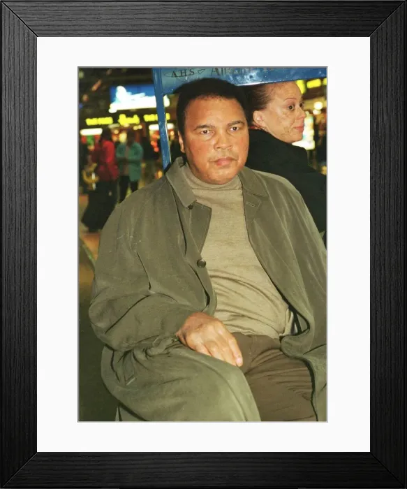 Framed Print : Muhammad Ali boxing legend December 1999 leaves Heathrow Airport for the United Framed Print : Muhammad Ali boxing legend December 1999 leaves Heathrow Airport for the United