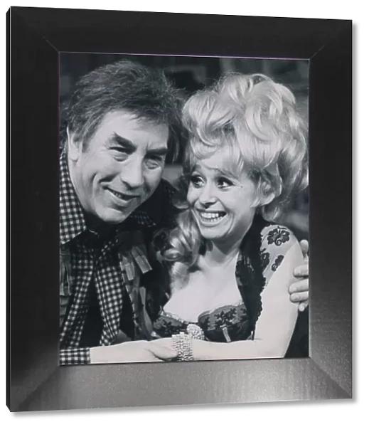 Frankie Howerd and Barbara Windsor rehearsing for the production of '