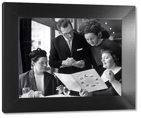 Miss Hattie Jacques with two sales promotion officers of the Egg Marketing Board