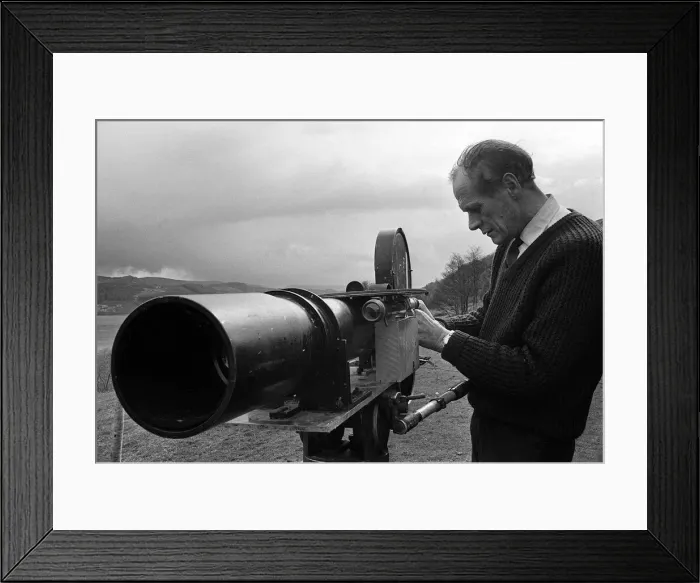 Framed Print : Loch Ness Monster Hunter May 1966 Member of the Loch Ness Investigation Bureau sets Framed Print : Loch Ness Monster Hunter May 1966 Member of the Loch Ness Investigation Bureau sets
