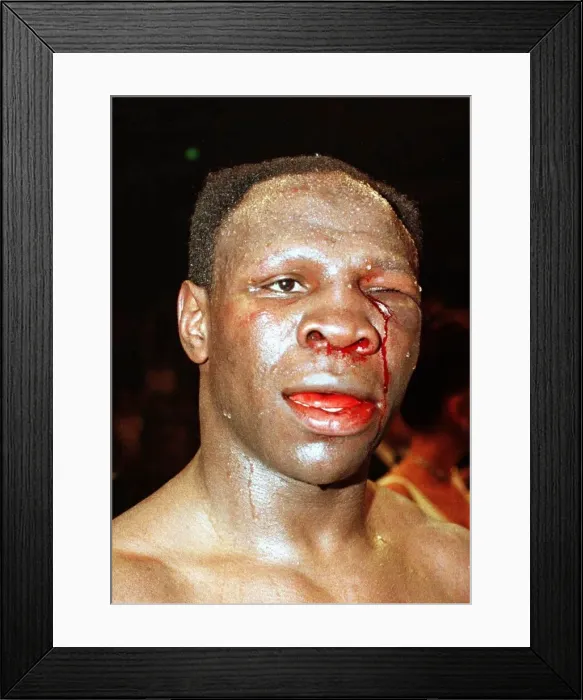 Framed Print : Chris Eubank defeated British boxer April 1998 Chris Eubank after his fight with