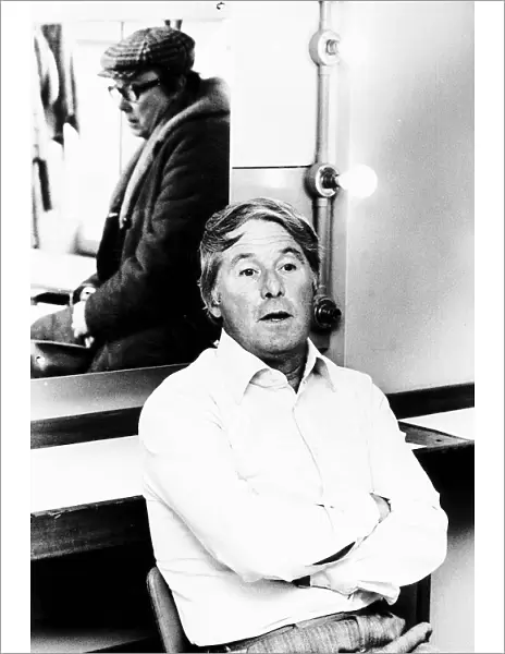 Comedian Ernie Wise sits in his dressing room with his comic partner Eric Morecambe