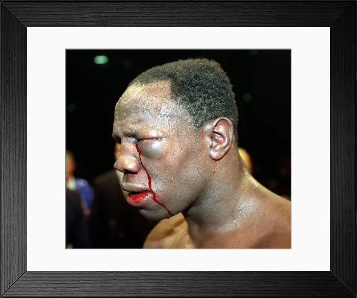 Framed Print : Chris Eubank defeated British boxer April 1998 Chris Eubank after his fight with Framed Print : Chris Eubank defeated British boxer April 1998 Chris Eubank after his fight with