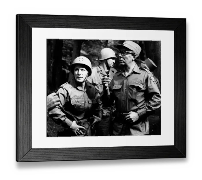 Framed Print : Eric Morecambe & Ernie Wise Comedians wearng rebel uniforms