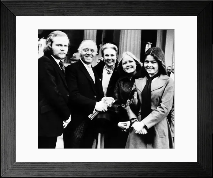 Framed Print : Richard Attenborough actor director and producer at Buckingham Palace receiving his Framed Print : Richard Attenborough actor director and producer at Buckingham Palace receiving his
