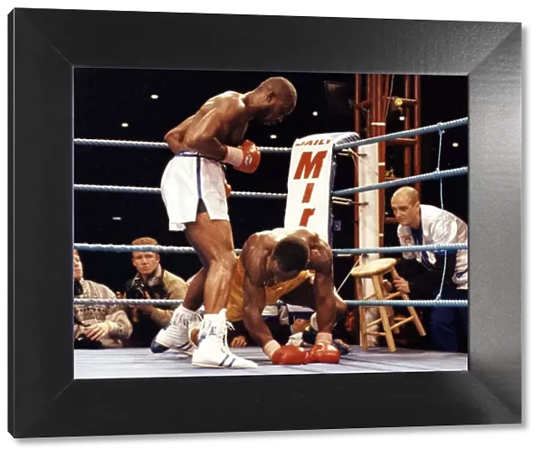 Chris Eubank Boxer during his second fight against Nigel Benn DBase