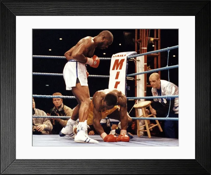 Framed Print : Chris Eubank Boxer during his second fight against Nigel Benn DBase Framed Print : Chris Eubank Boxer during his second fight against Nigel Benn DBase