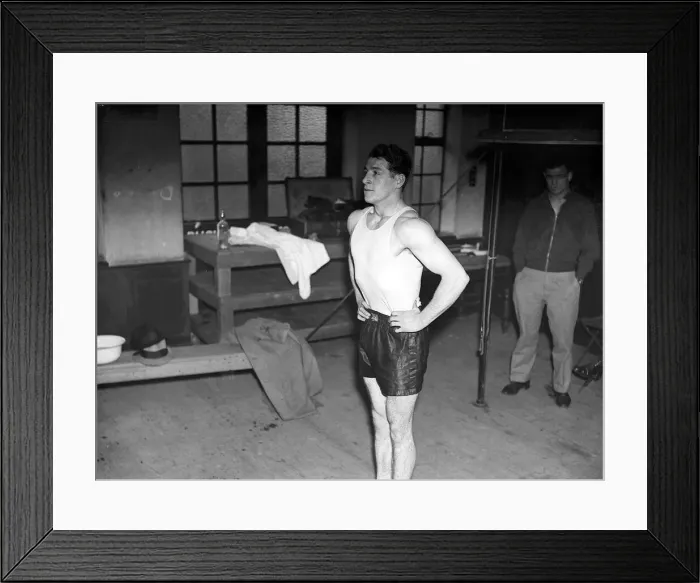 Framed Print : Len Harvey Boxer in training Framed Print : Len Harvey Boxer in training