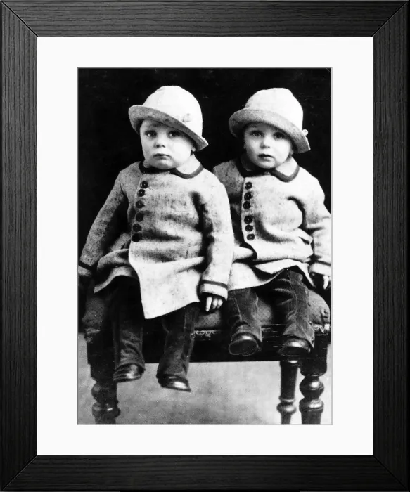 Framed Print : Henry Cooper and Twin brother George as small children dbase