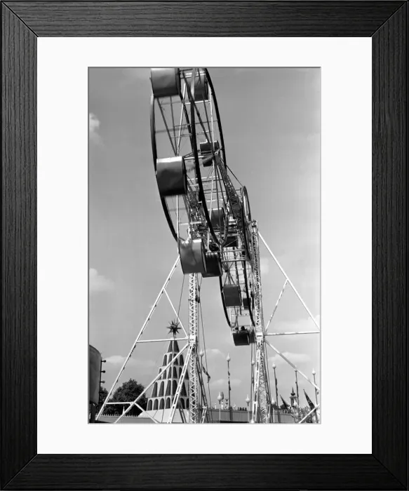 Framed Print : Ferris Wheel at Battesea Pleasure Gardens. June 1952 C3050 Framed Print : Ferris Wheel at Battesea Pleasure Gardens. June 1952 C3050