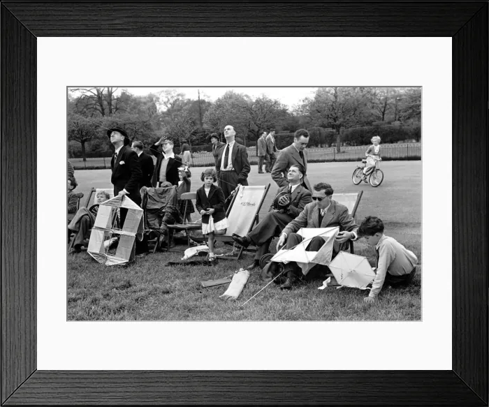 Framed Print : Kite Flying in Hyde Park. April 1952 C2007-004 Framed Print : Kite Flying in Hyde Park. April 1952 C2007-004