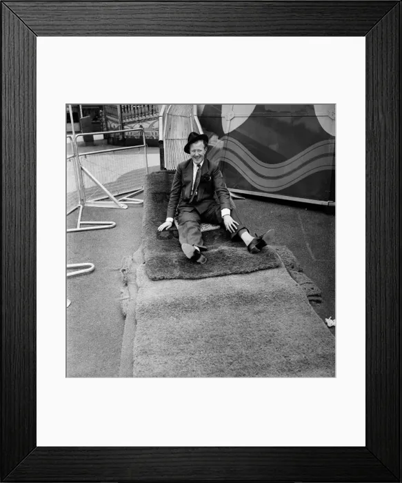 Framed Print : Man comes to a bumpy end on the helta skelta June 1952. August 1952 C2976-004 Framed Print : Man comes to a bumpy end on the helta skelta June 1952. August 1952 C2976-004
