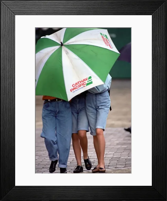 Framed Print : Wimbledon Tennis. Weather Rain Pix. June 1989 89-3840-005 Framed Print : Wimbledon Tennis. Weather Rain Pix. June 1989 89-3840-005