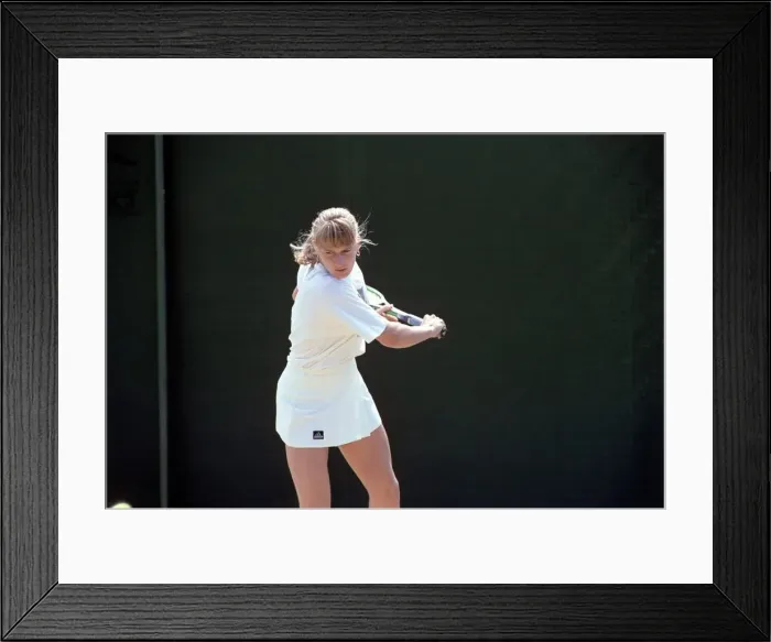 Framed Print : Wimbledon Tennis. Steffi Graf Training. July 1991 91-4291-002 Framed Print : Wimbledon Tennis. Steffi Graf Training. July 1991 91-4291-002