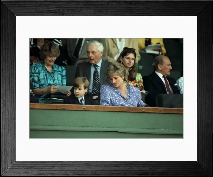 Framed Print : Wimbledon Tennis. Princess Olana+Son, Prince William. July 1991 91-4292-001
